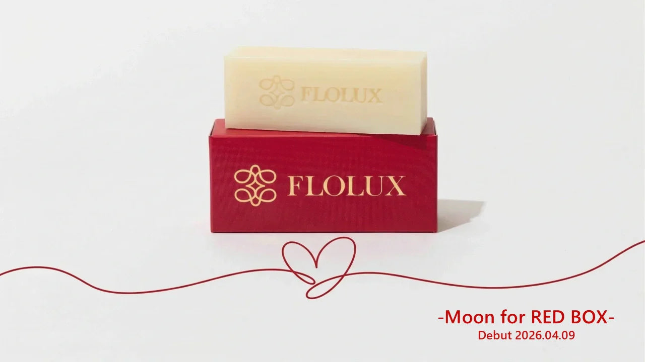 FLOLUXから初のチャリティーアイテム、コールドプロセスソープ「Moon for RED BOX」が誕生。